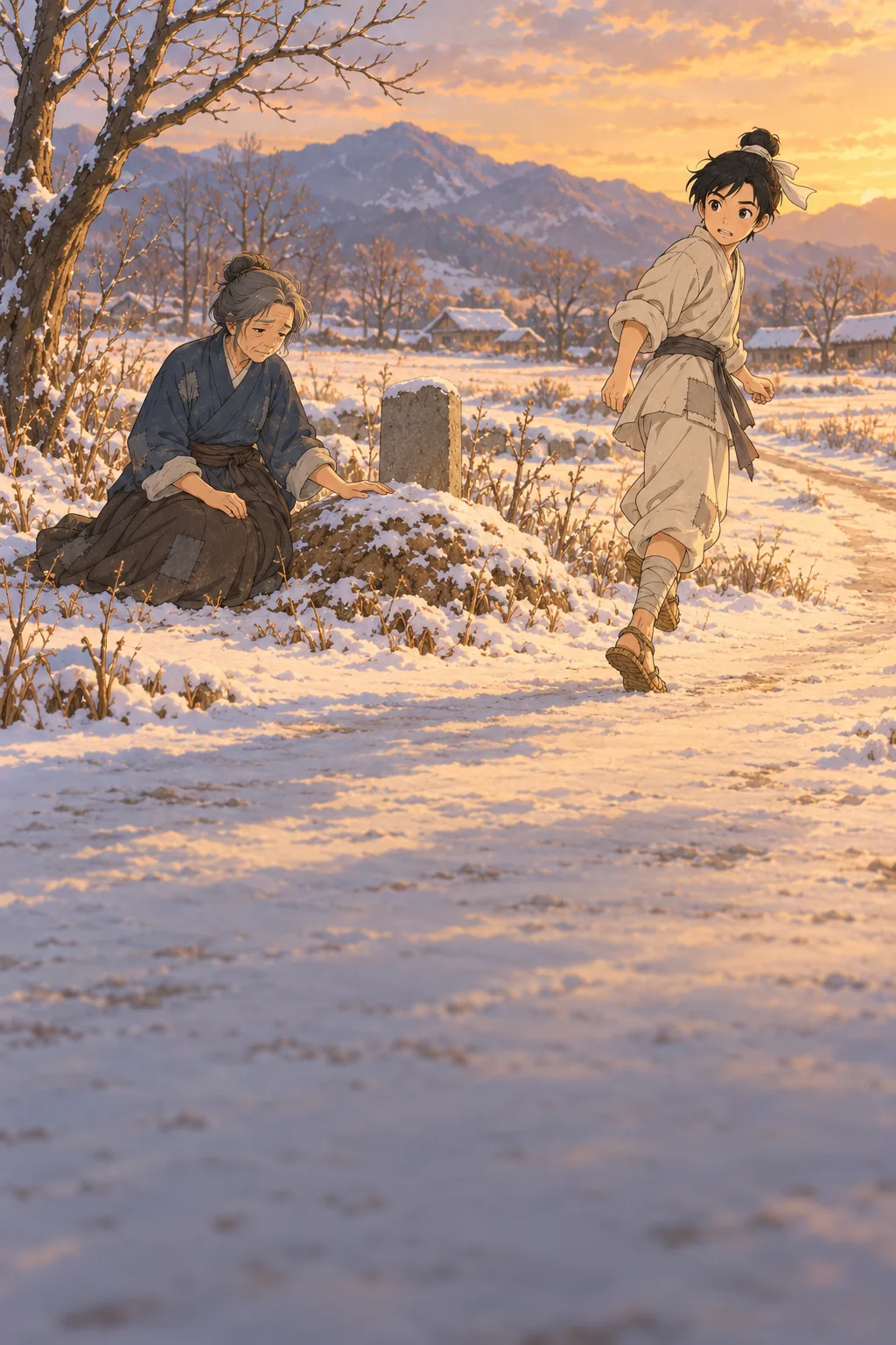 The Grave by the Road illustration