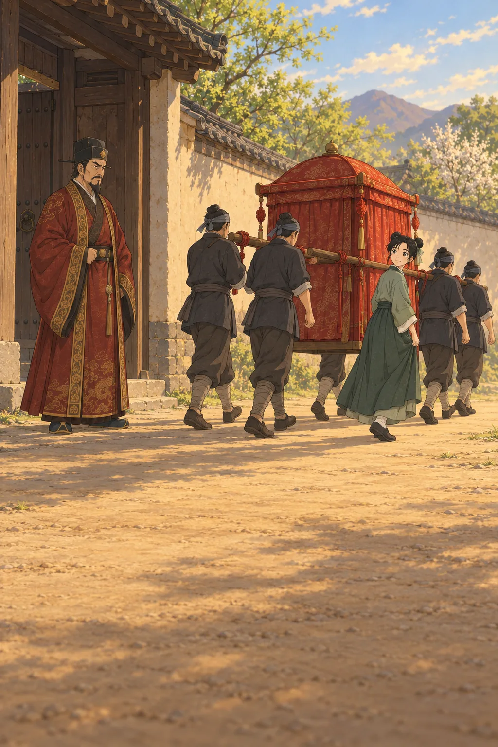 The Red Sedan illustration
