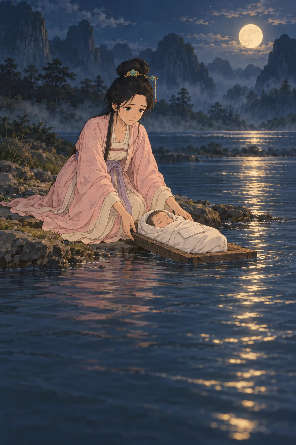 The Baby on the River illustration