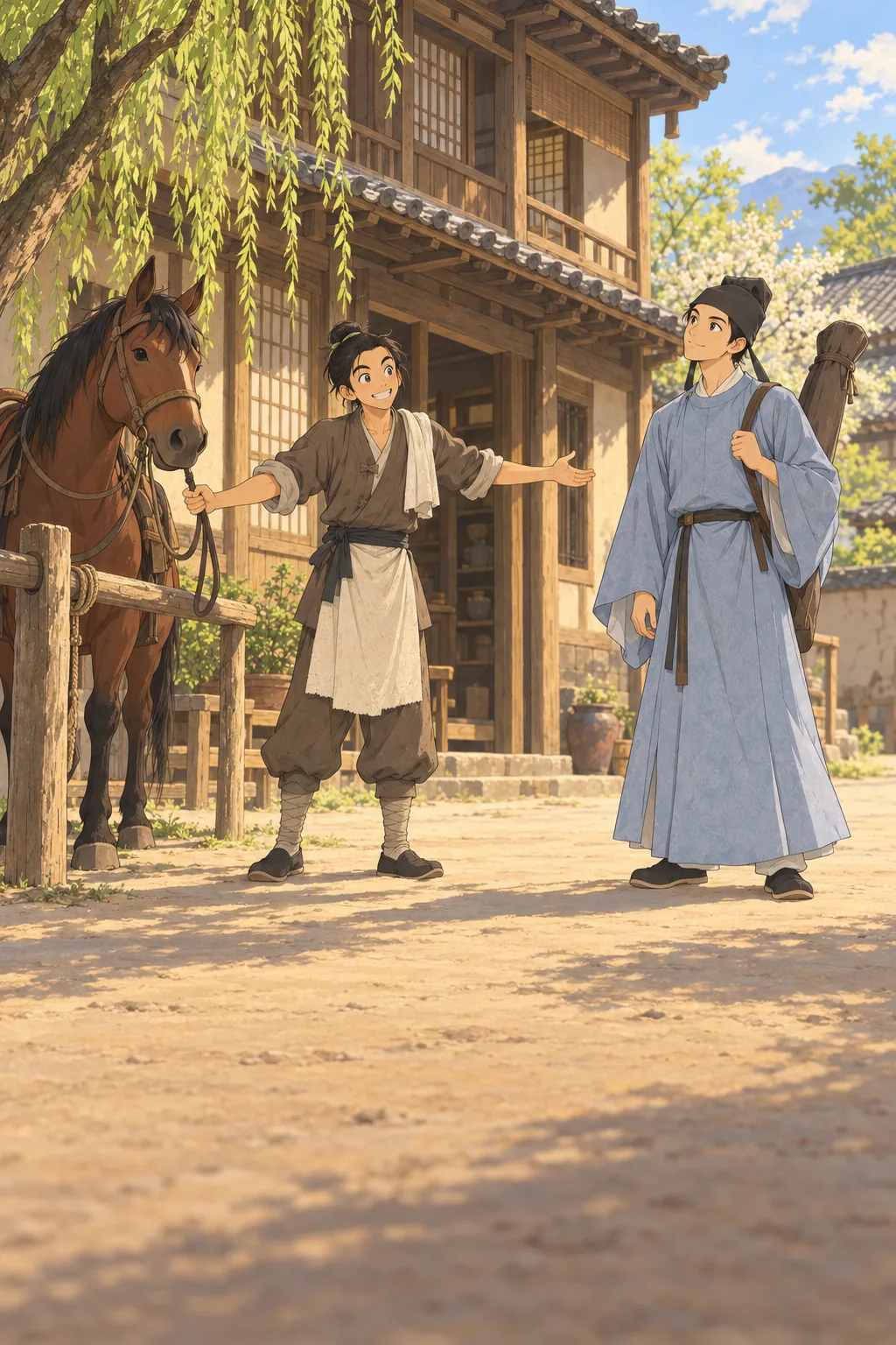 The Girl at Pujiu Temple illustration