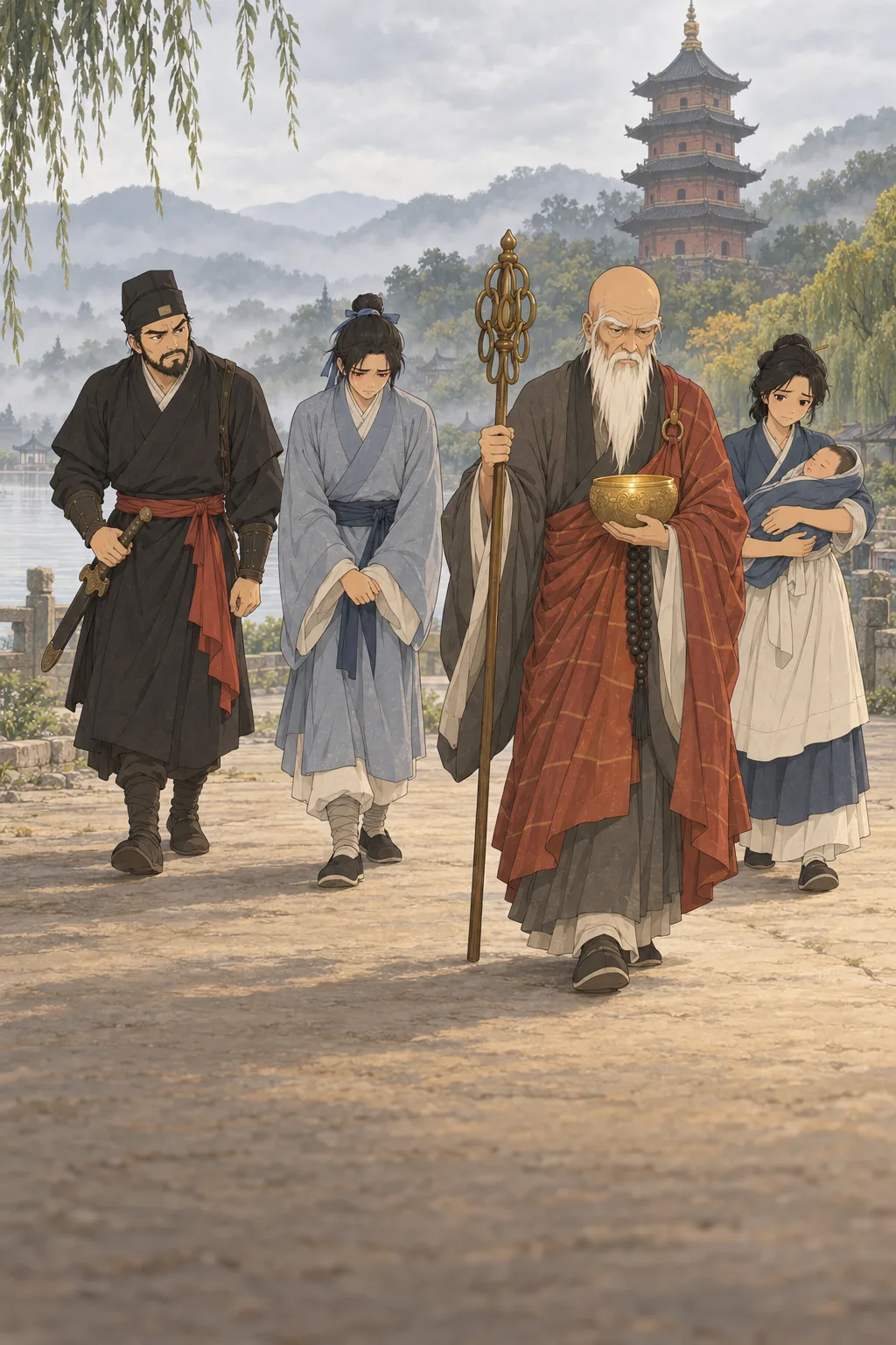 Leifeng Pagoda illustration