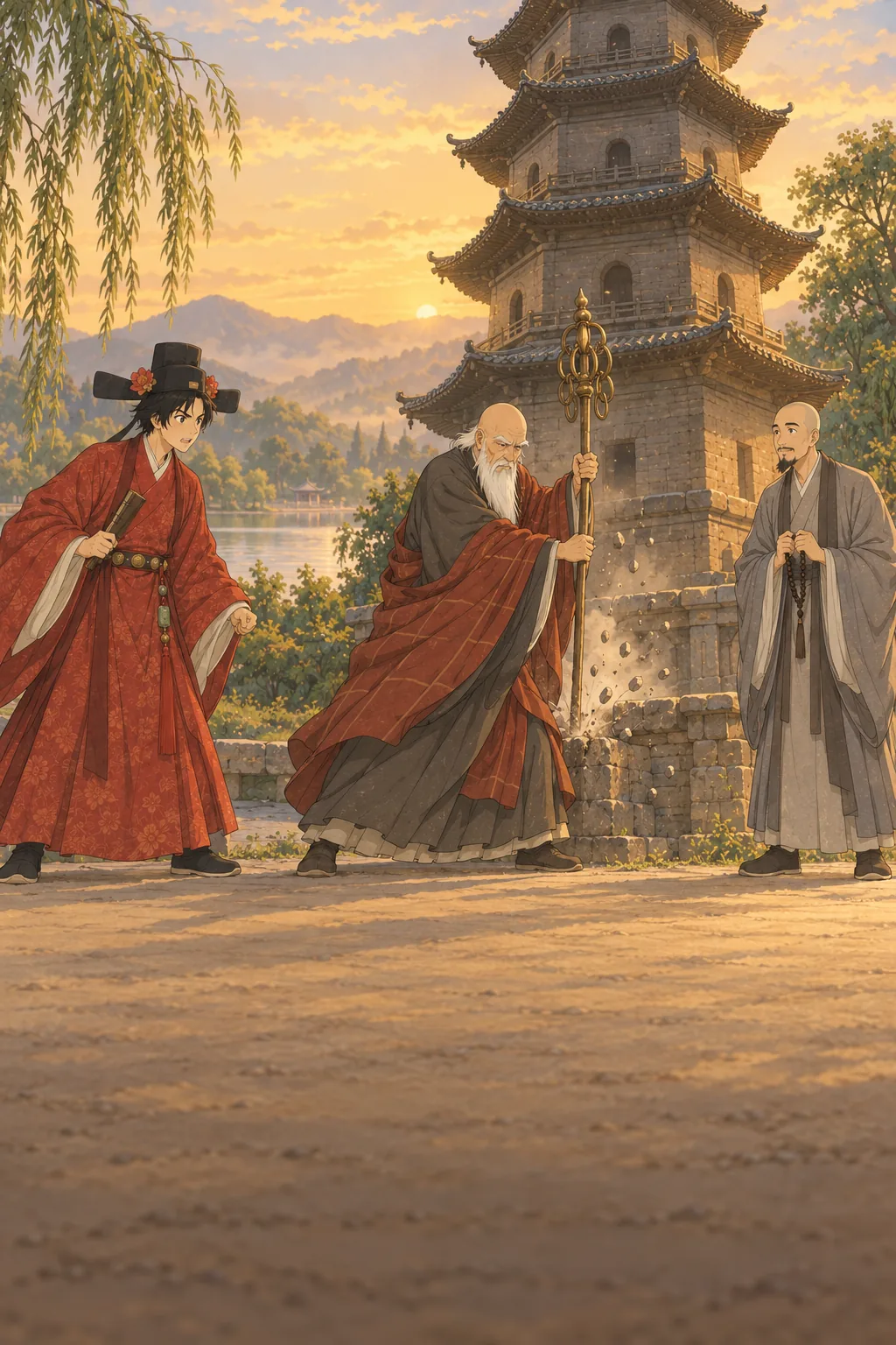 The Offering at the Pagoda illustration