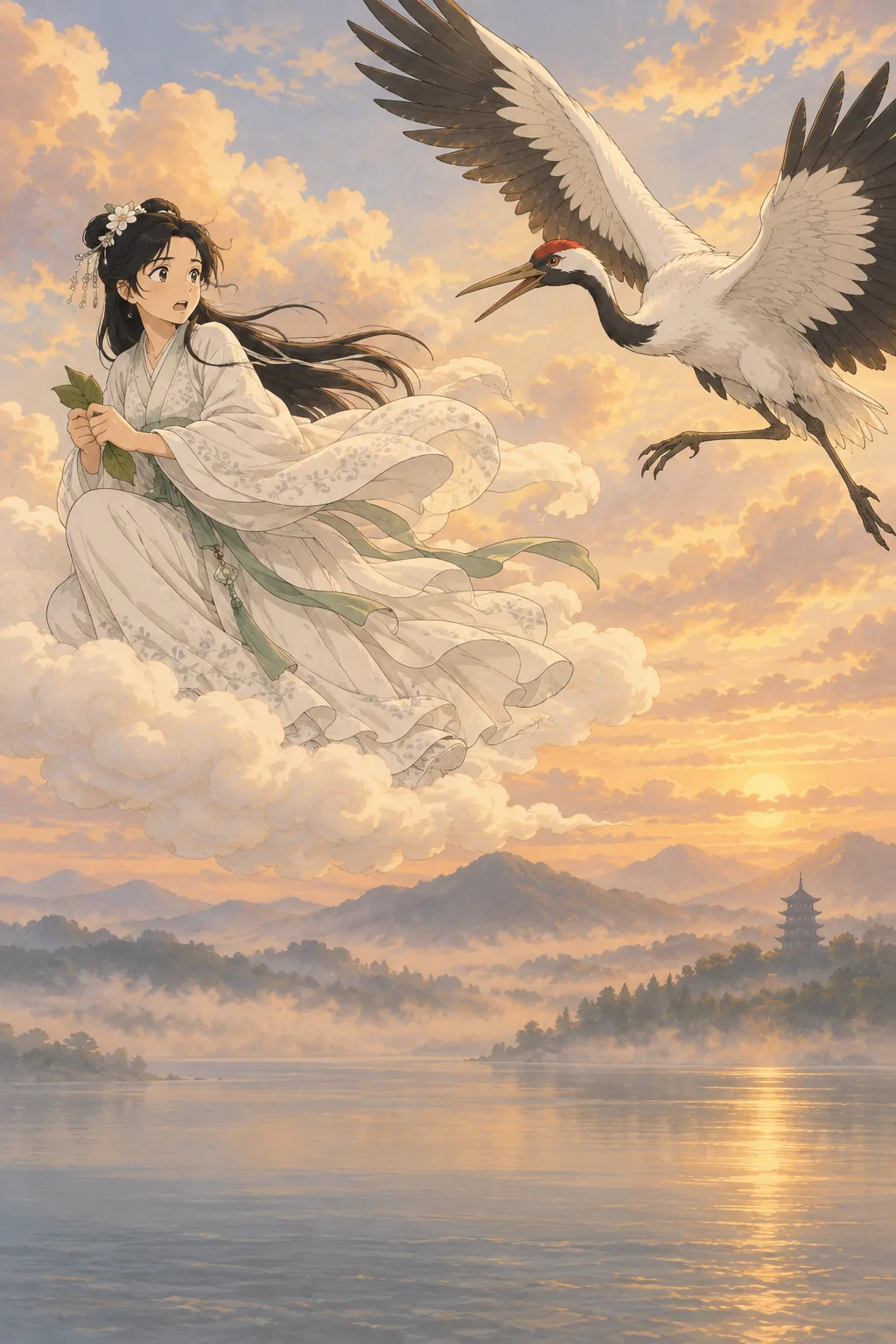 The White Crane illustration