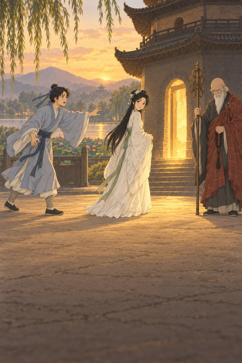 Xu Xian Leaves Home illustration