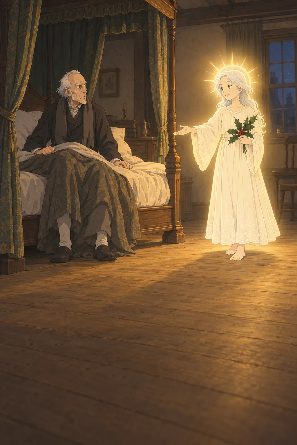 The Ghost of Christmas Past illustration