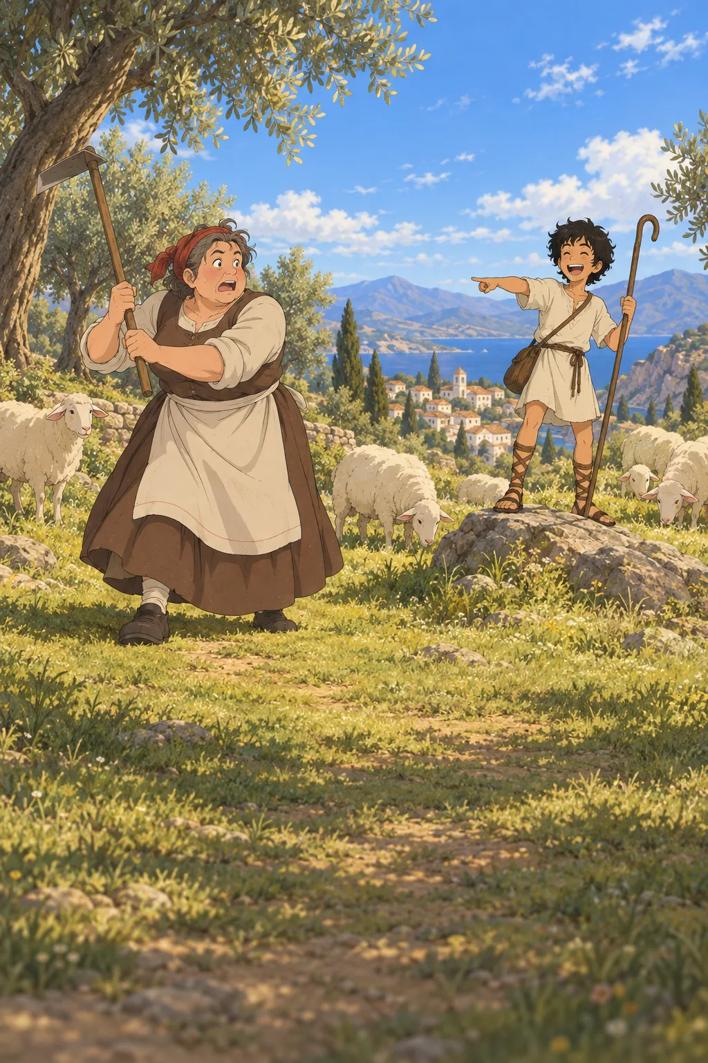 The Boy Who Cried Wolf illustration
