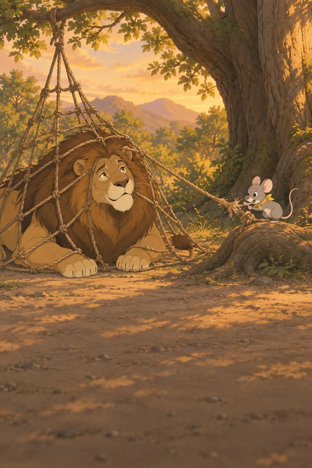 The Lion and the Mouse illustration