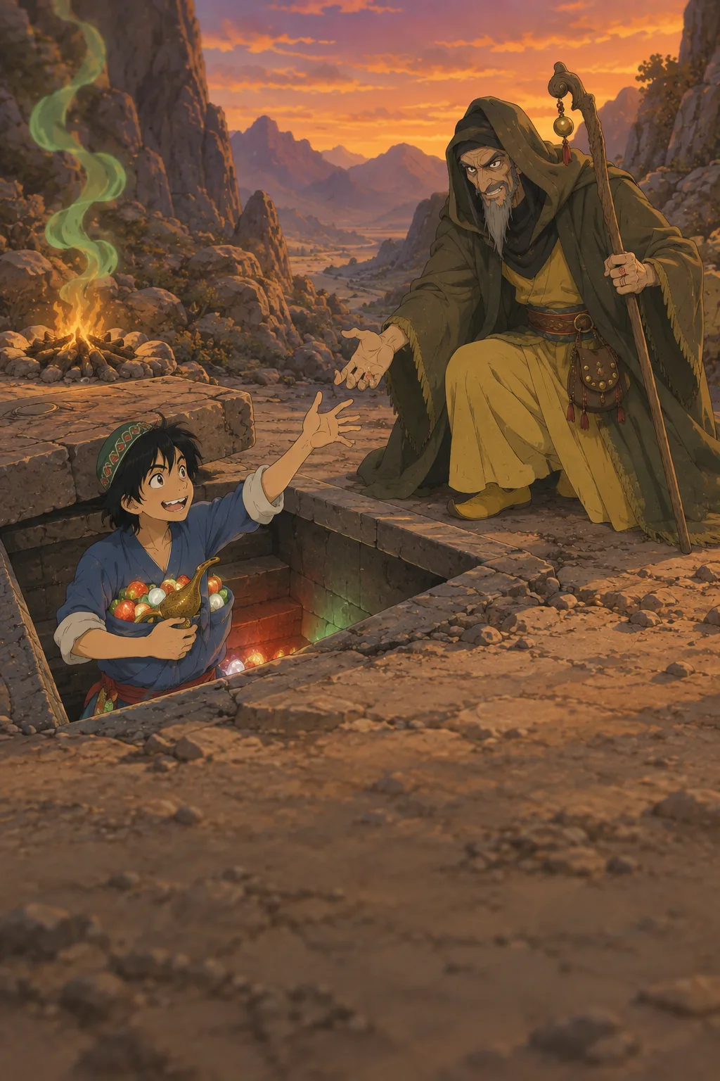 The Lamp in the Cave illustration