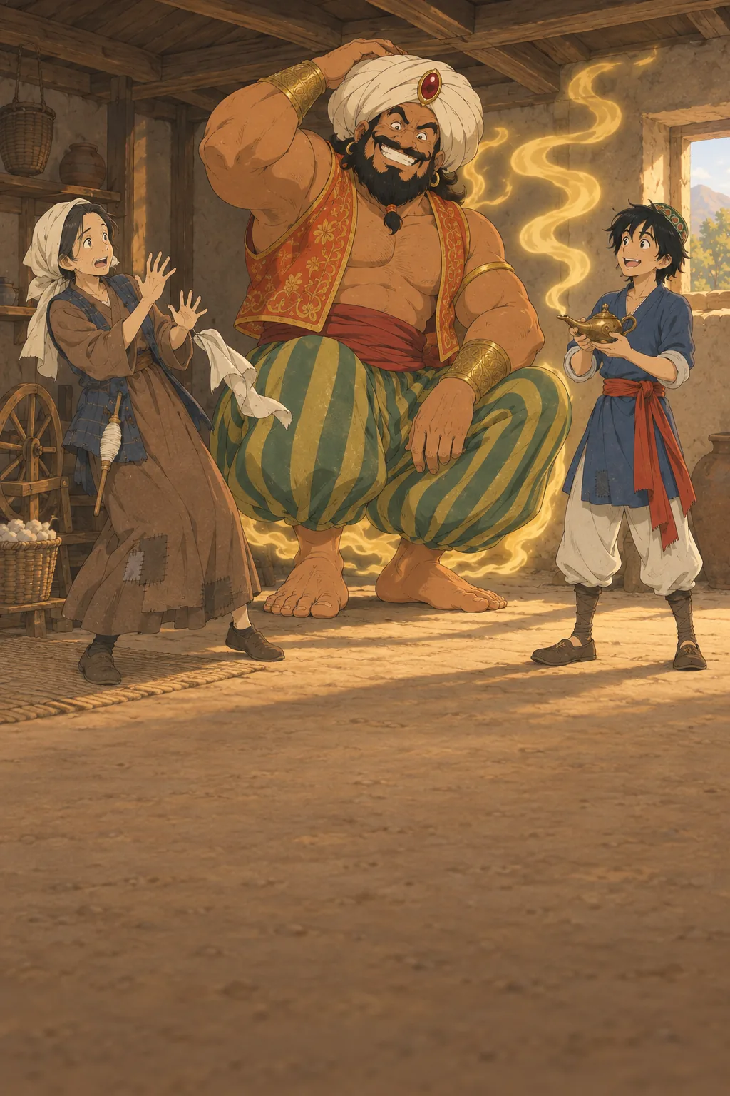 Two Genies illustration