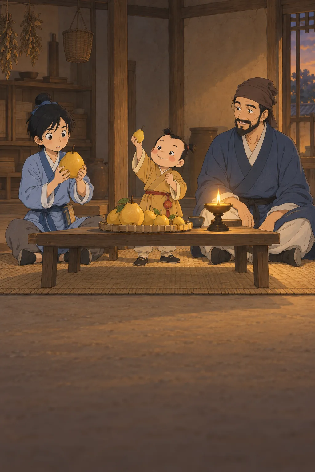 Kong Rong Shares the Pears illustration