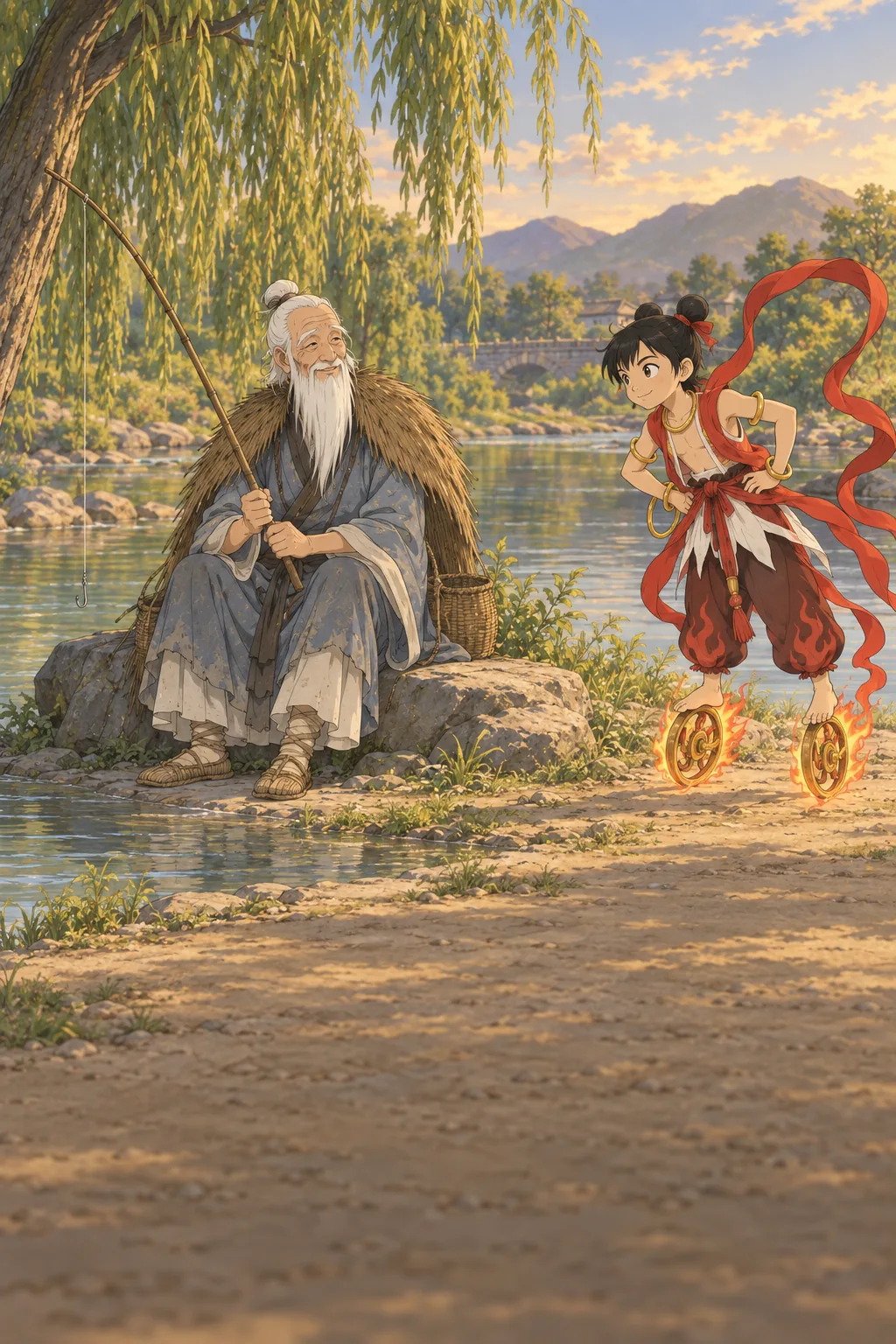 The Old Man by the River illustration