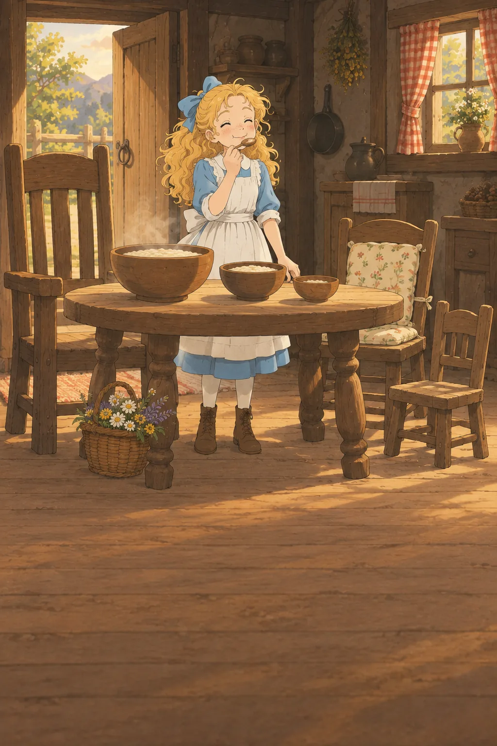 Three Bowls of Porridge illustration