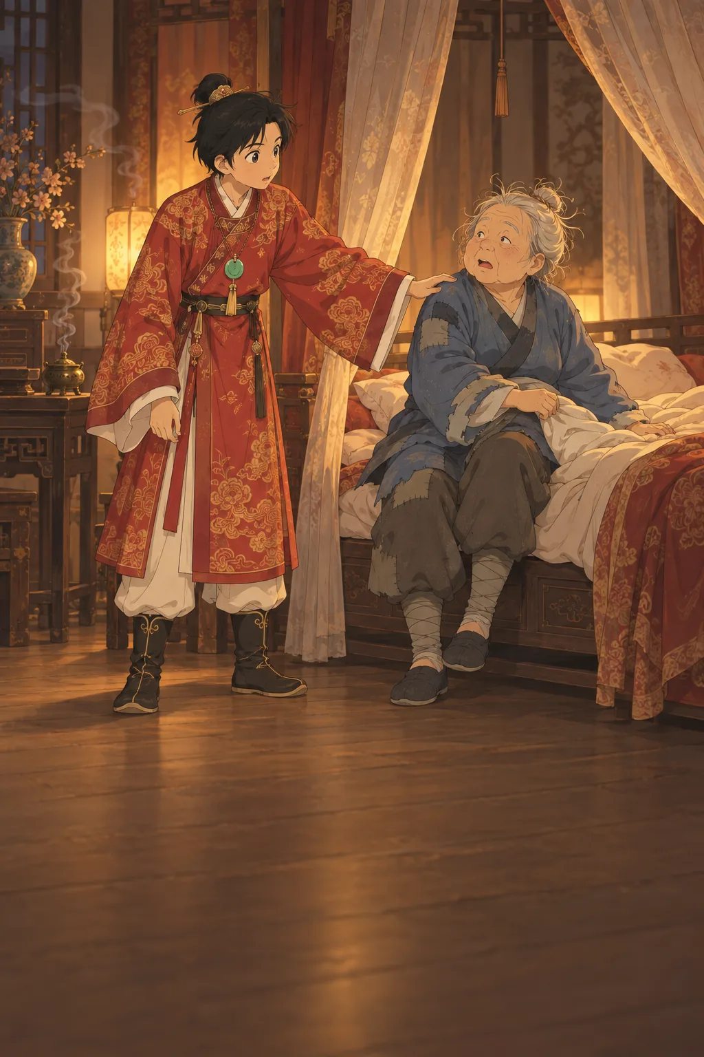 Baoyu's Bed illustration