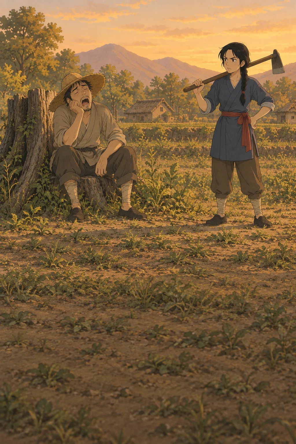 Waiting for a Rabbit illustration