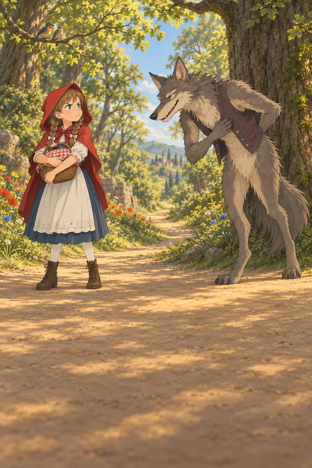 The Wolf on the Path illustration