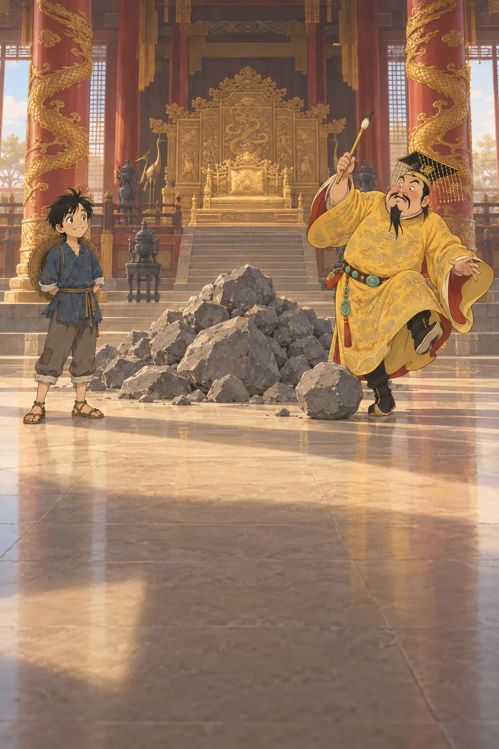 The Emperor's Gold Mountain illustration