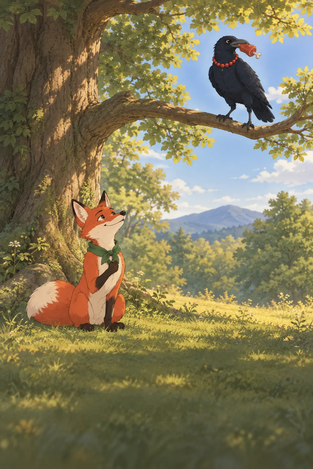 The Fox and the Crow illustration