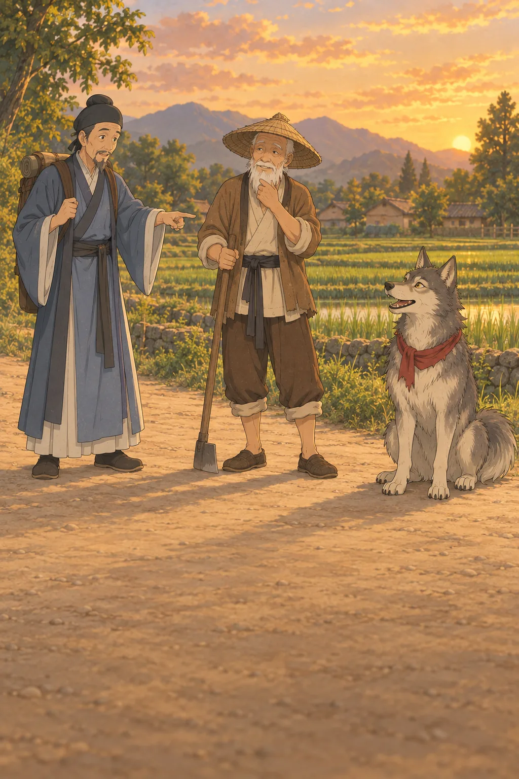 The Farmer and the Bag illustration