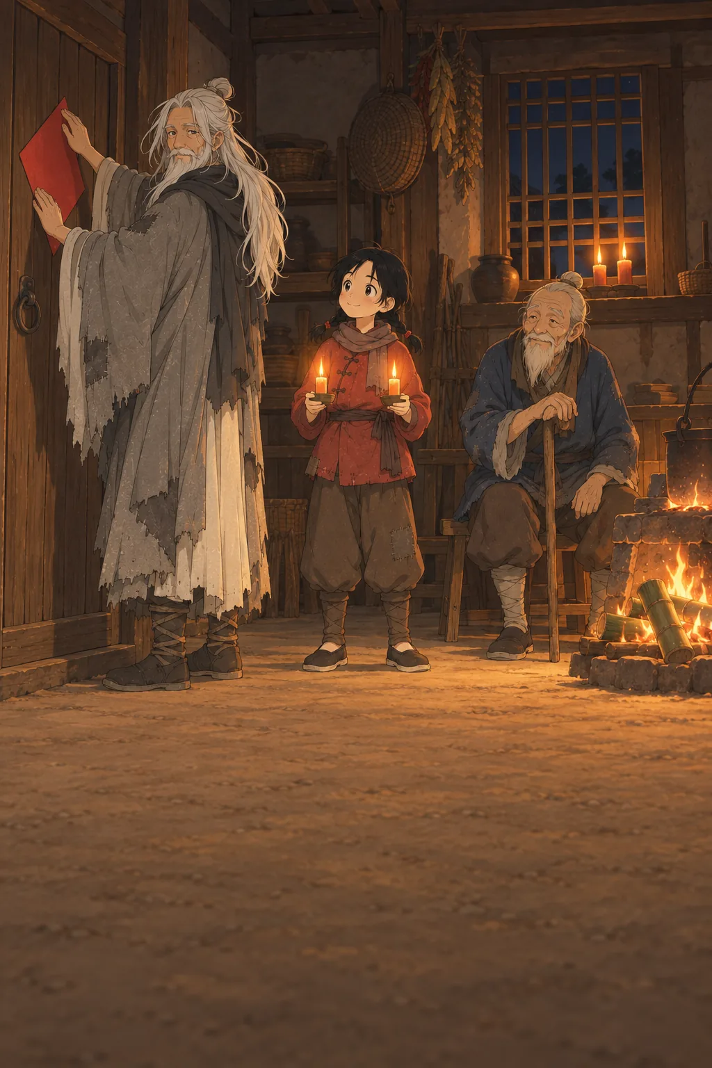 Red Paper and Fire illustration