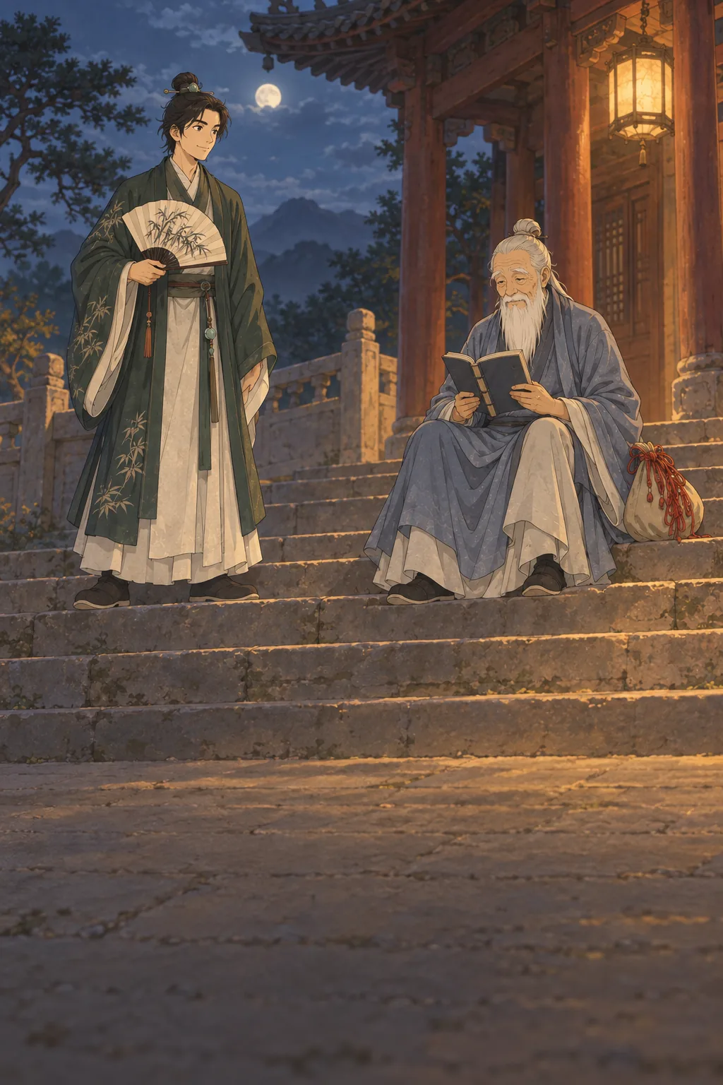 The Old Man with the Book illustration