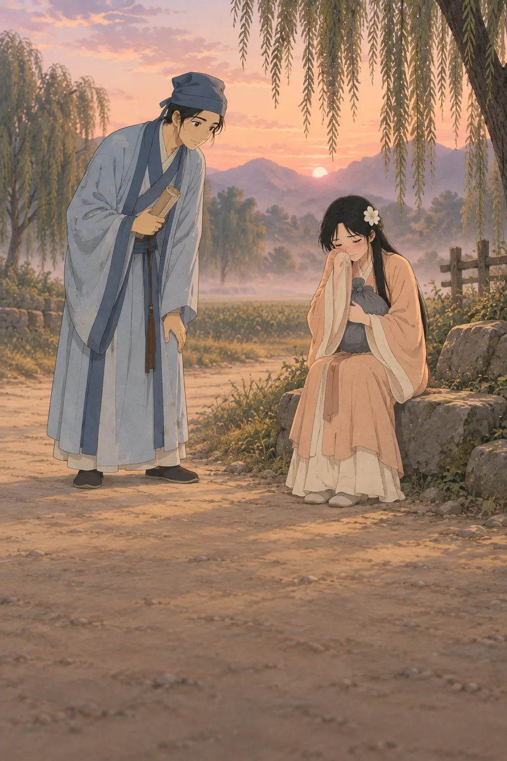 The Girl by the Road illustration