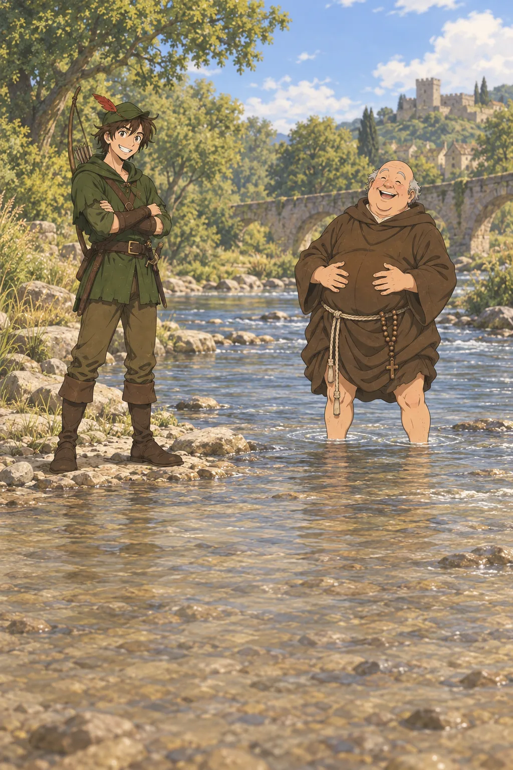 The Friar at the River illustration