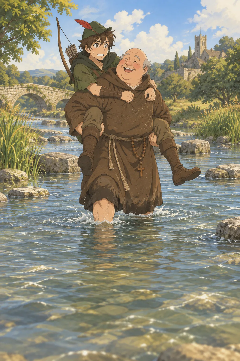 The Friar at the River illustration
