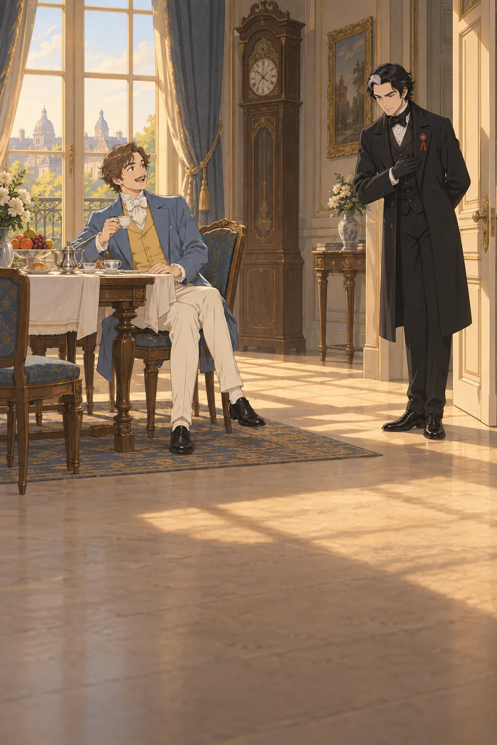 The Punctual Guest illustration