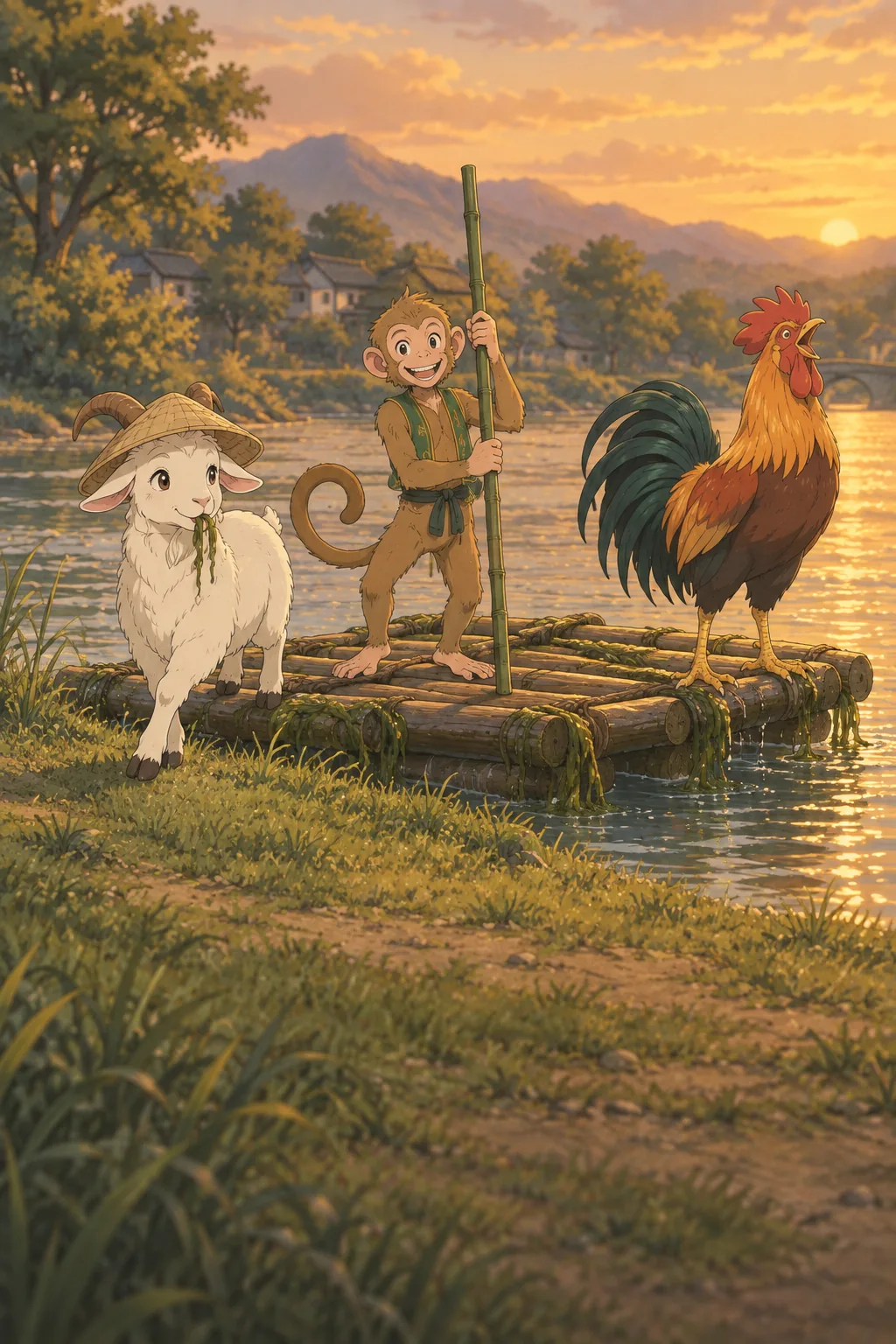 The Snake and the Raft illustration