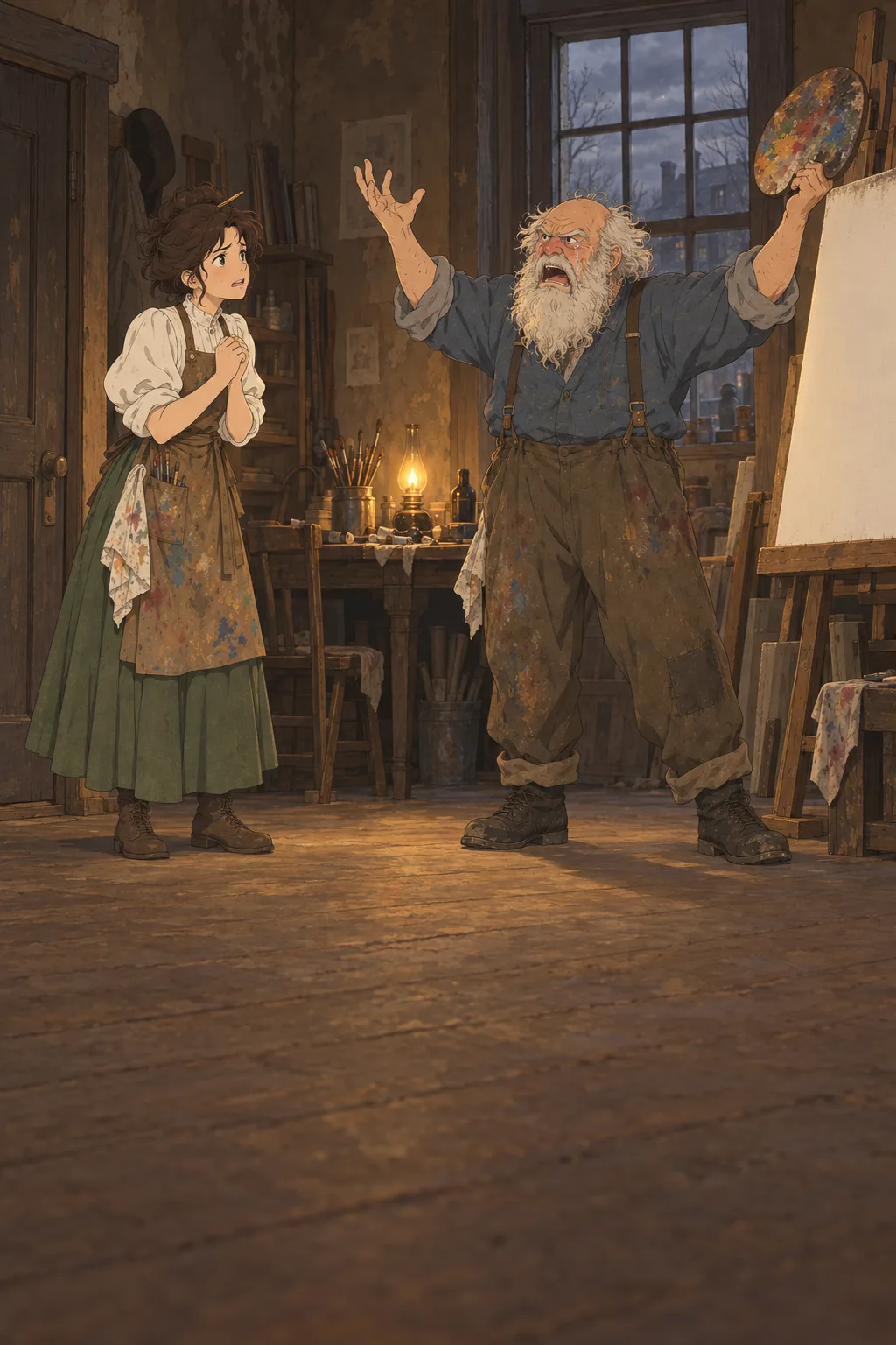 The Old Painter Downstairs illustration