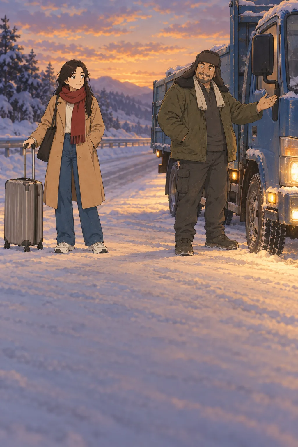 The Snowy Road illustration