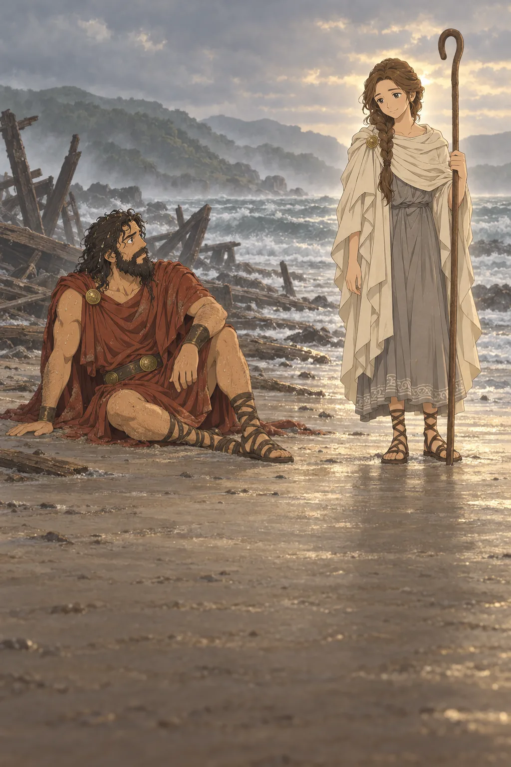 The Old Beggar illustration