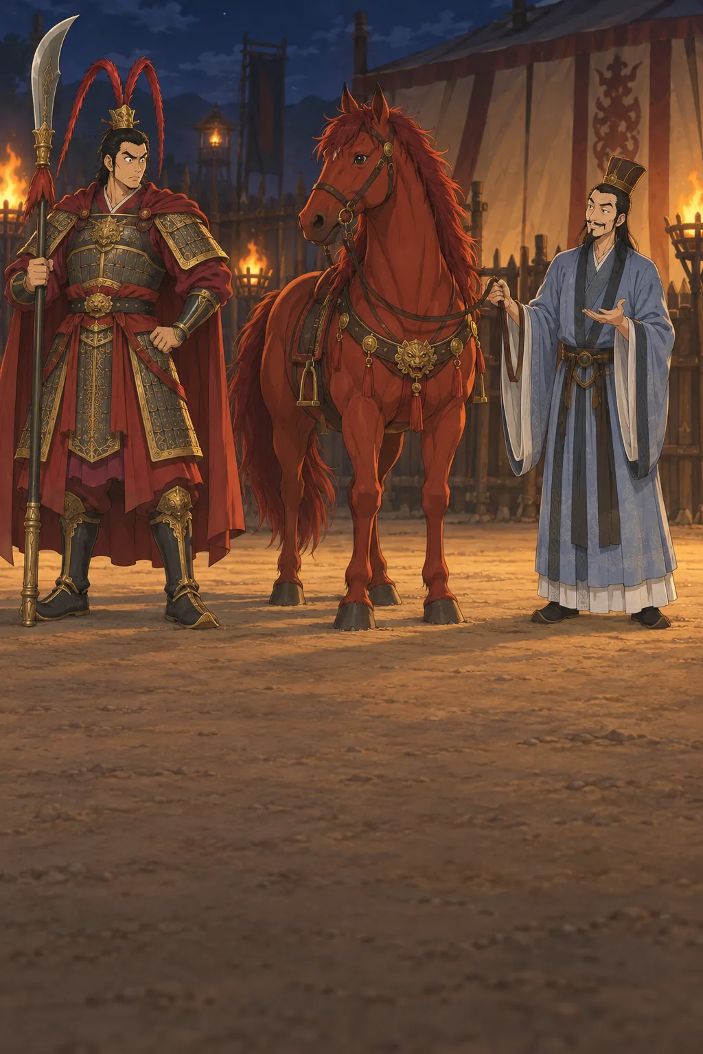 The Horse Red Hare illustration