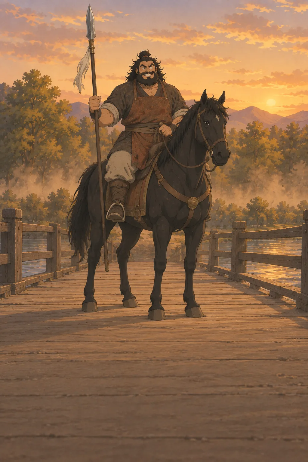 Zhang Fei Shouts illustration