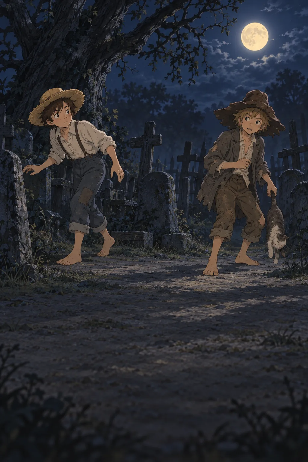 The Graveyard at Midnight illustration