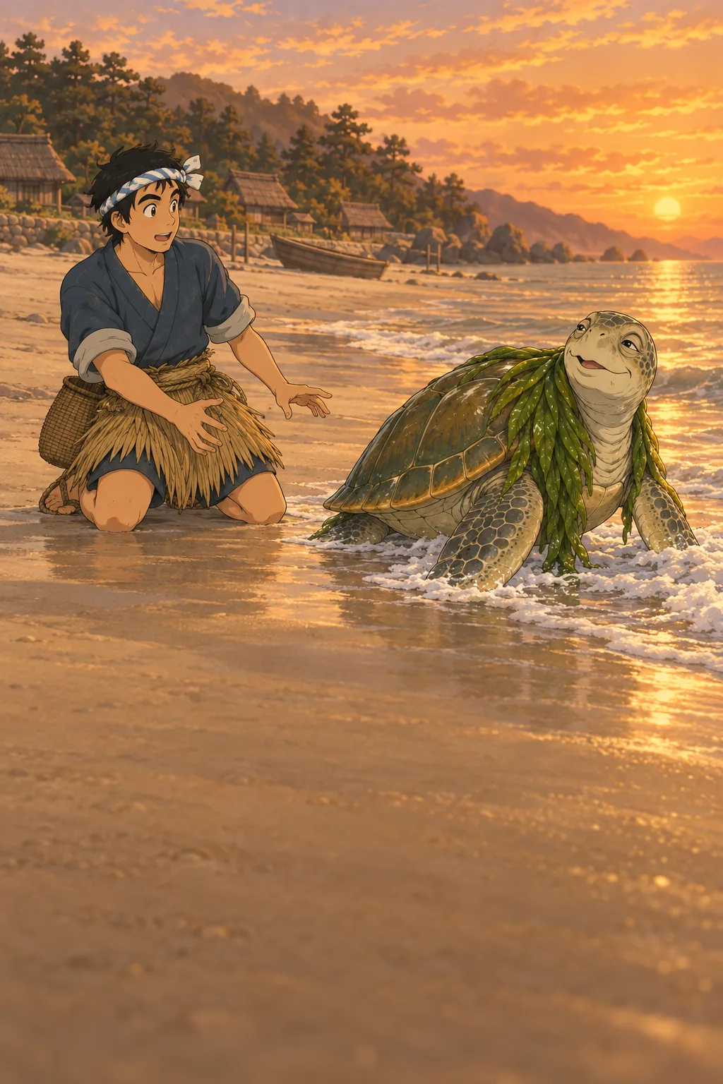 The Turtle on the Beach illustration