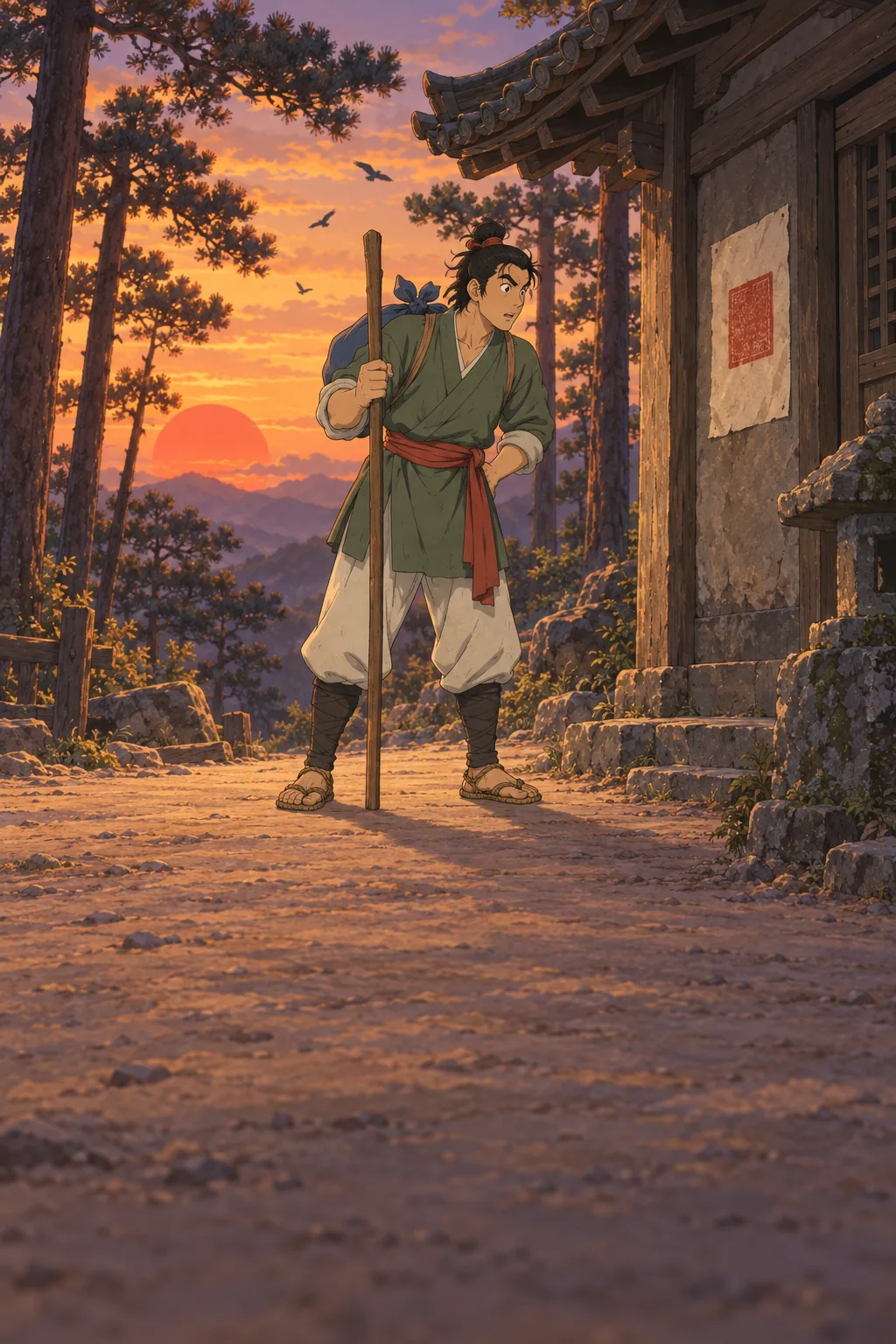 Up Jingyang Ridge illustration
