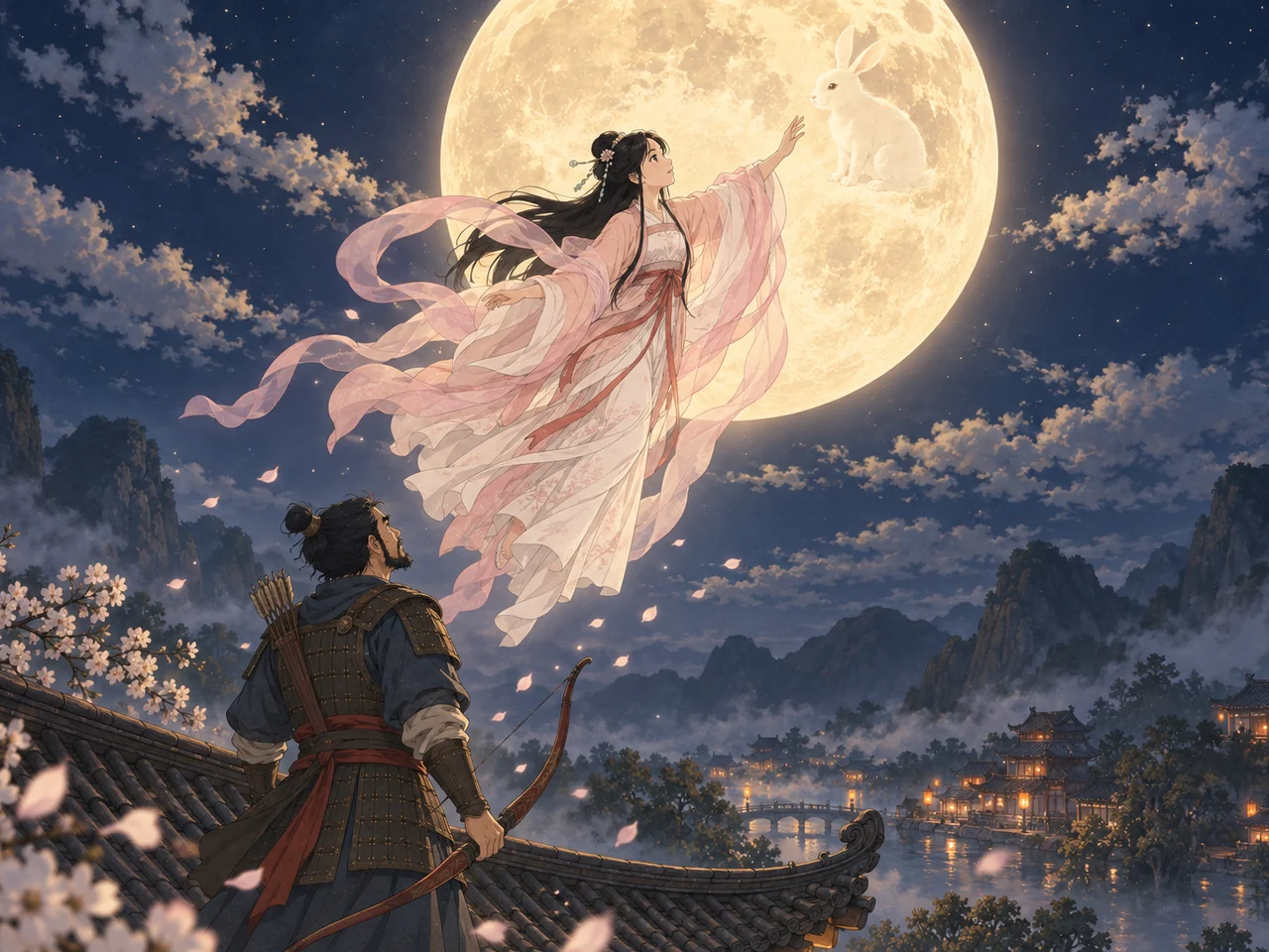 Chang'e and the Moon illustration