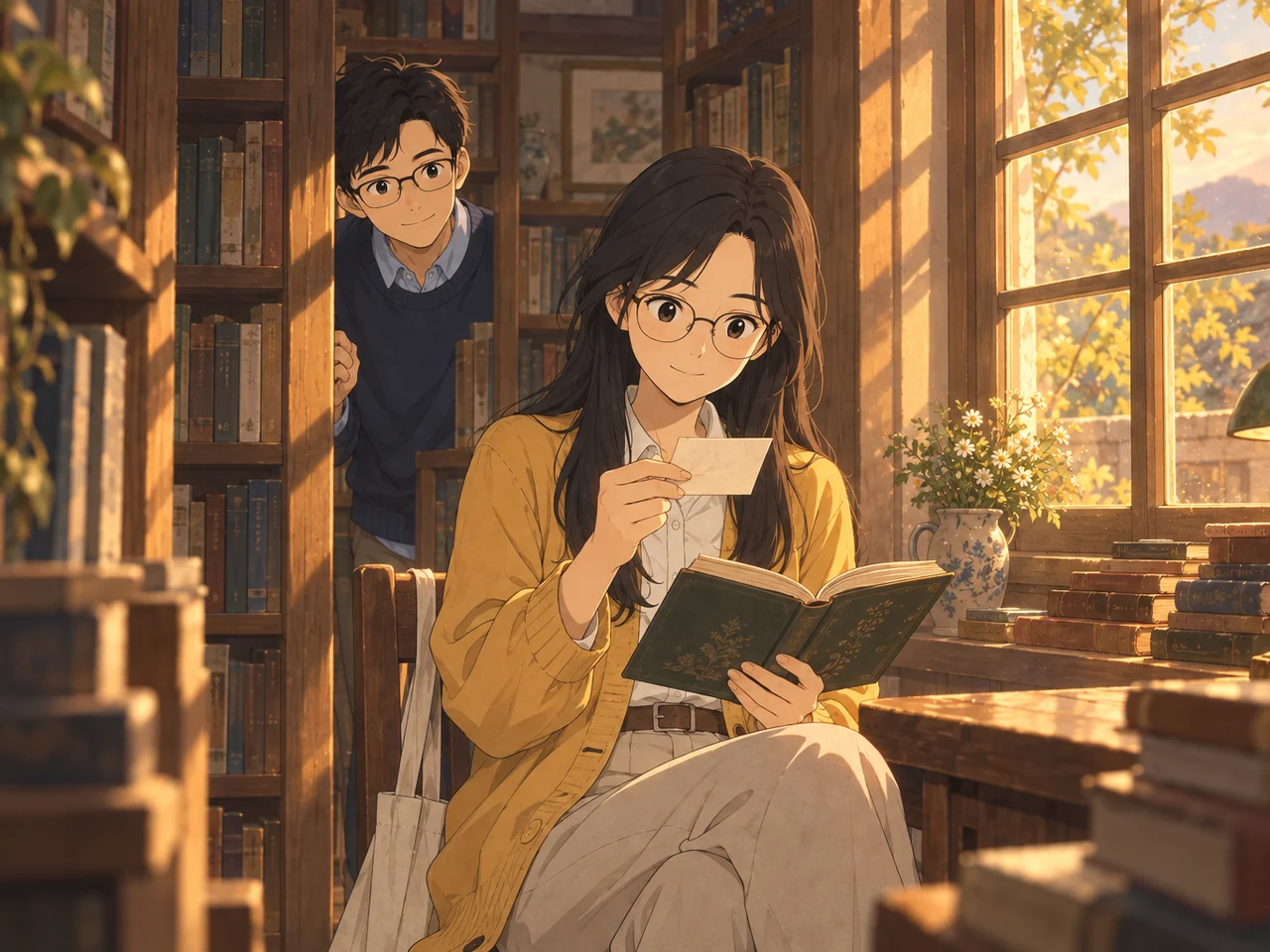Notes in a Library Book illustration