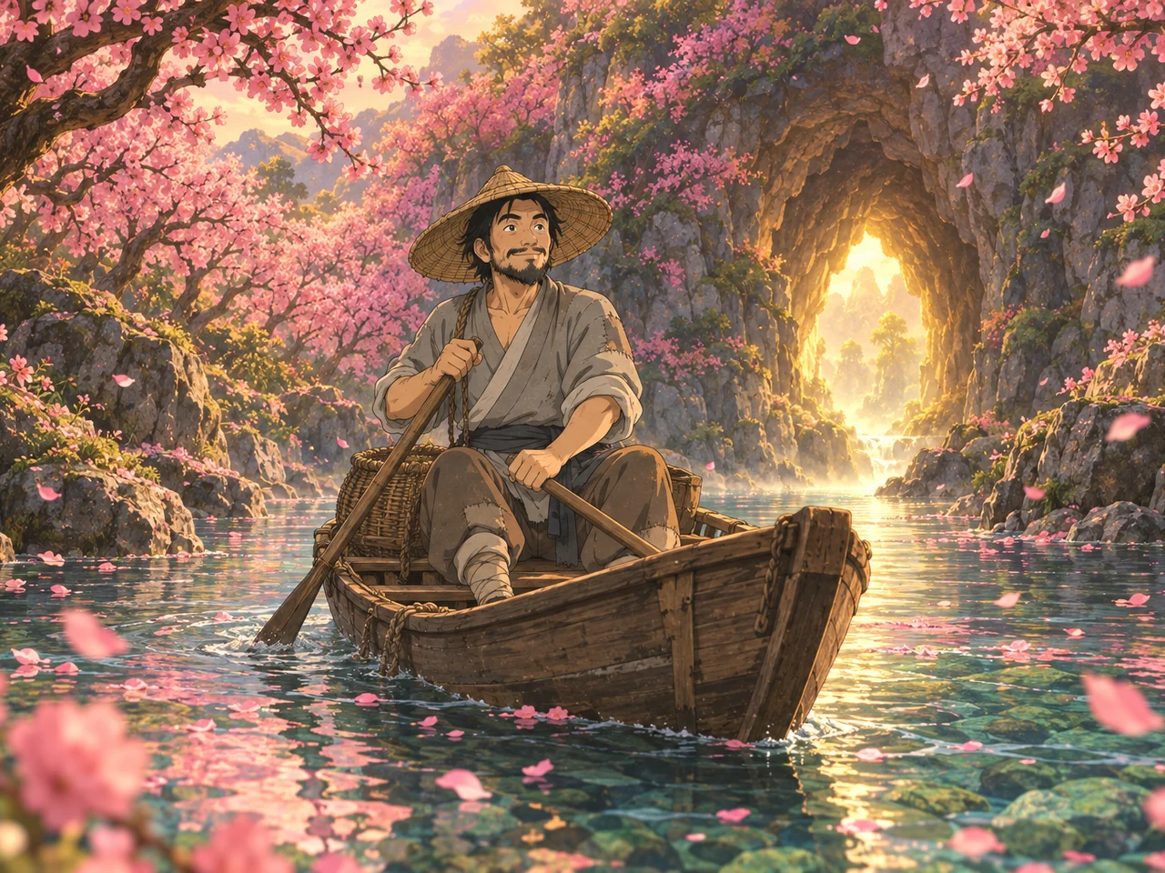 The Peach Blossom Spring illustration