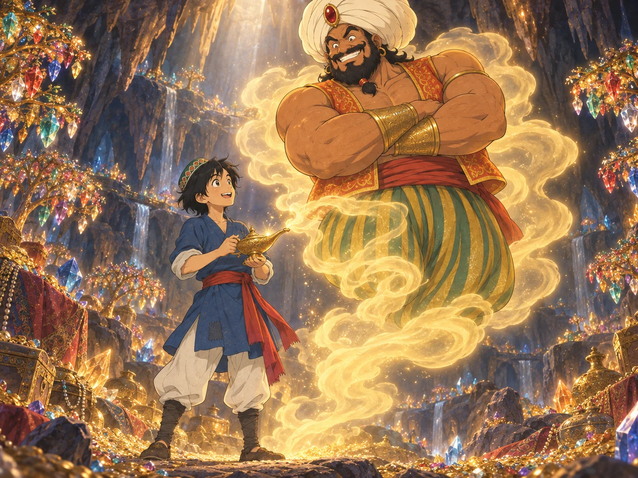 Aladdin and the Magic Lamp illustration