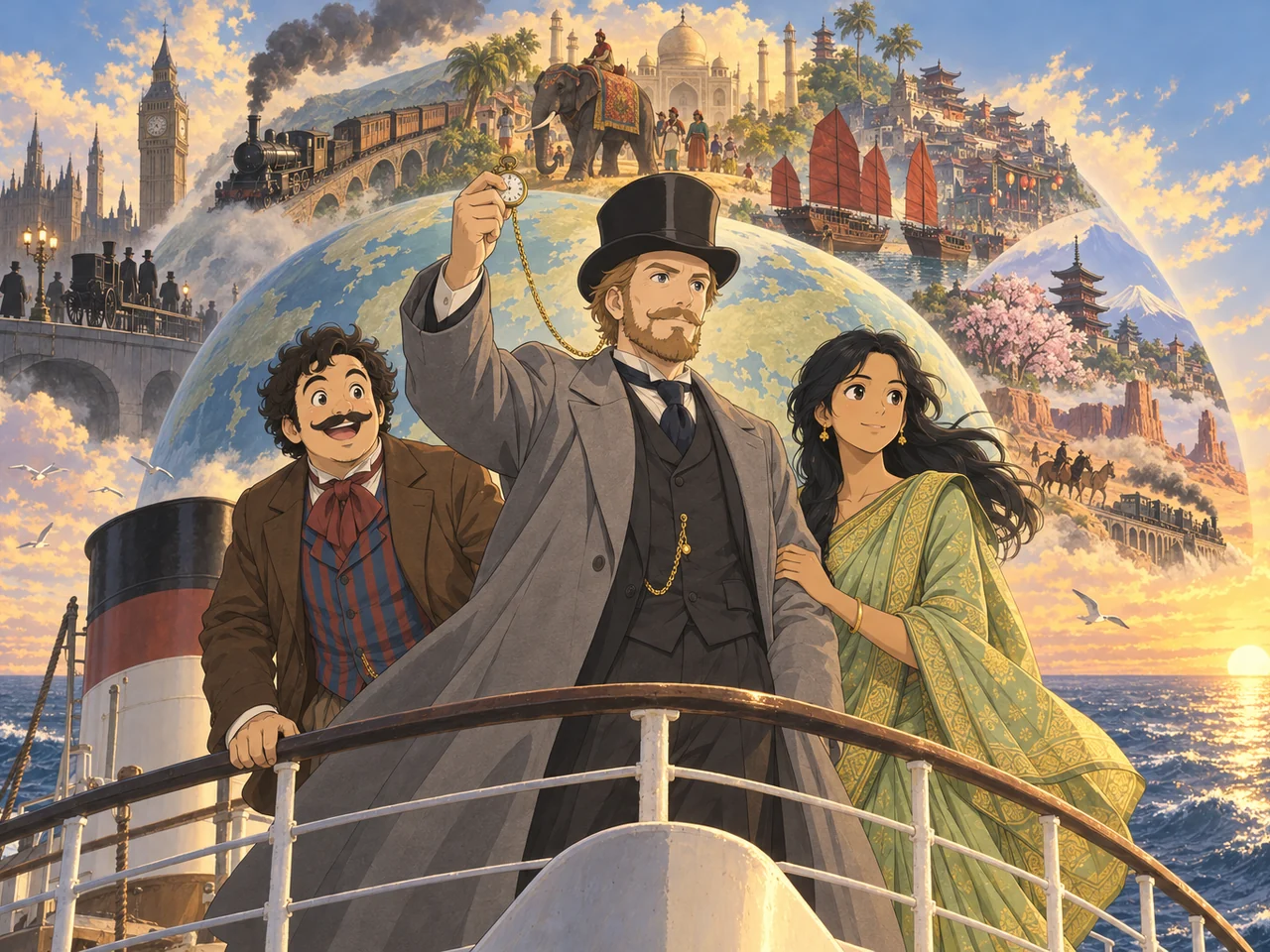 Around the World in Eighty Days illustration