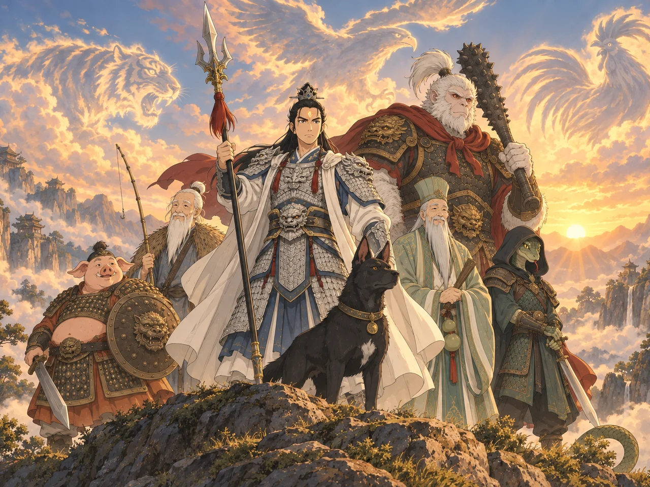 Erlang Shen, the God with Three Eyes illustration