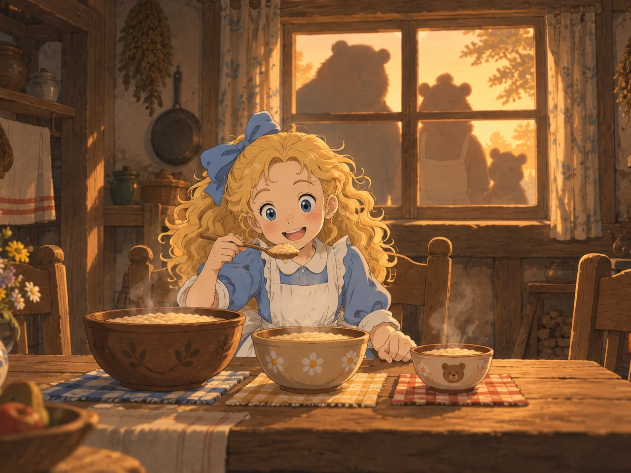 Goldilocks and the Three Bears illustration