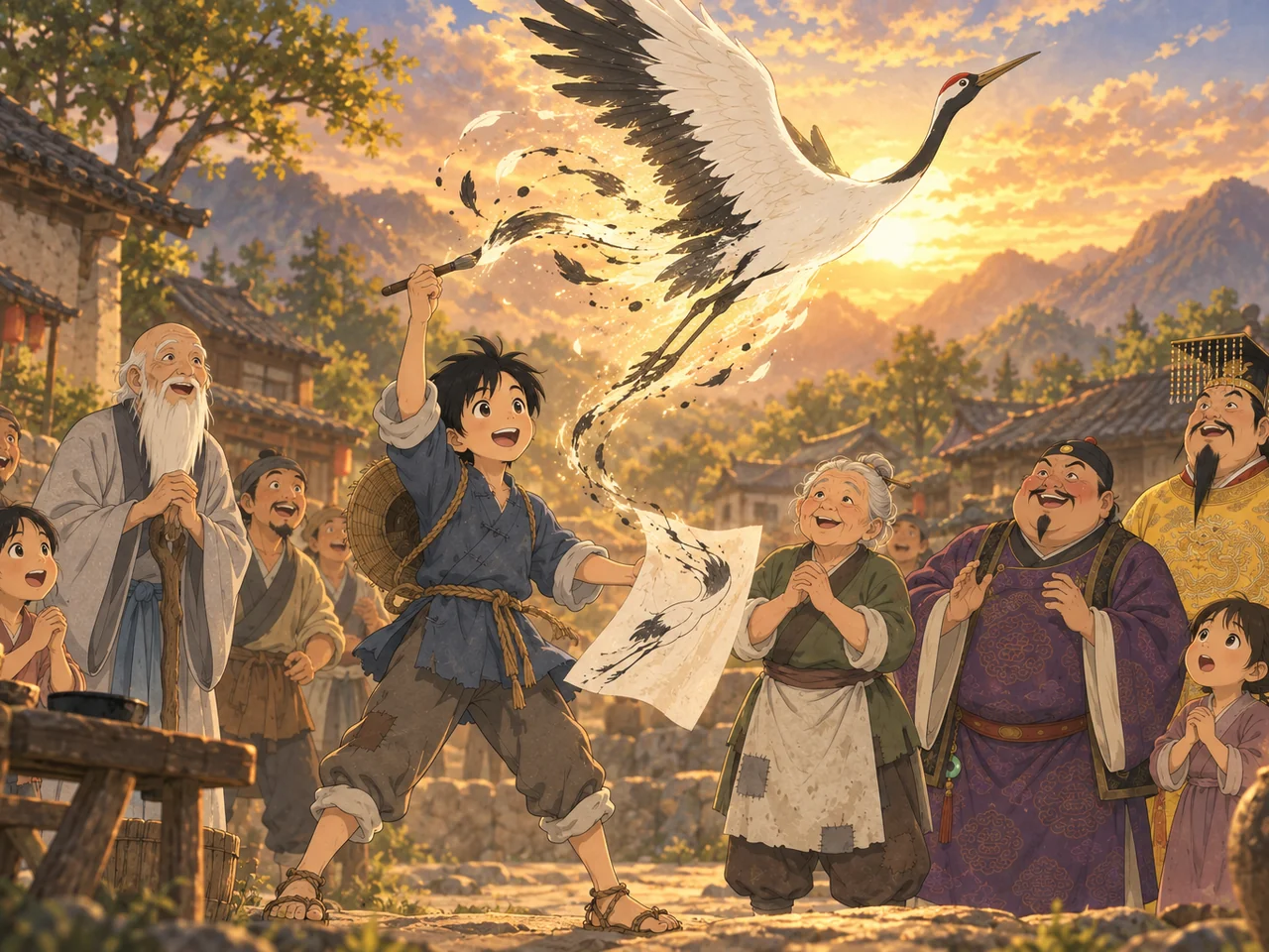 Ma Liang's Magic Paintbrush illustration