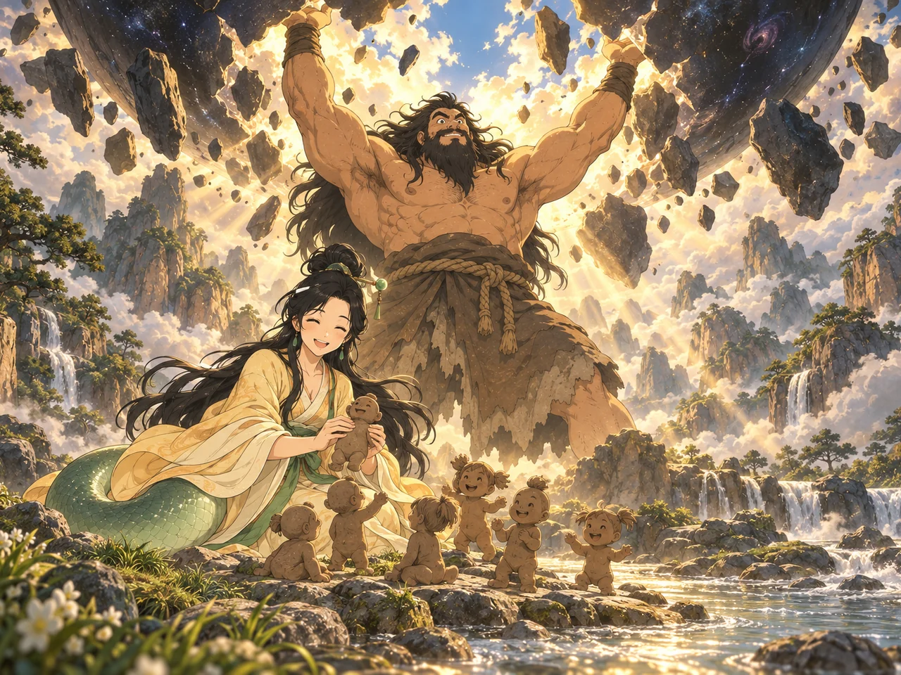 Pangu and Nüwa: How the World Began illustration