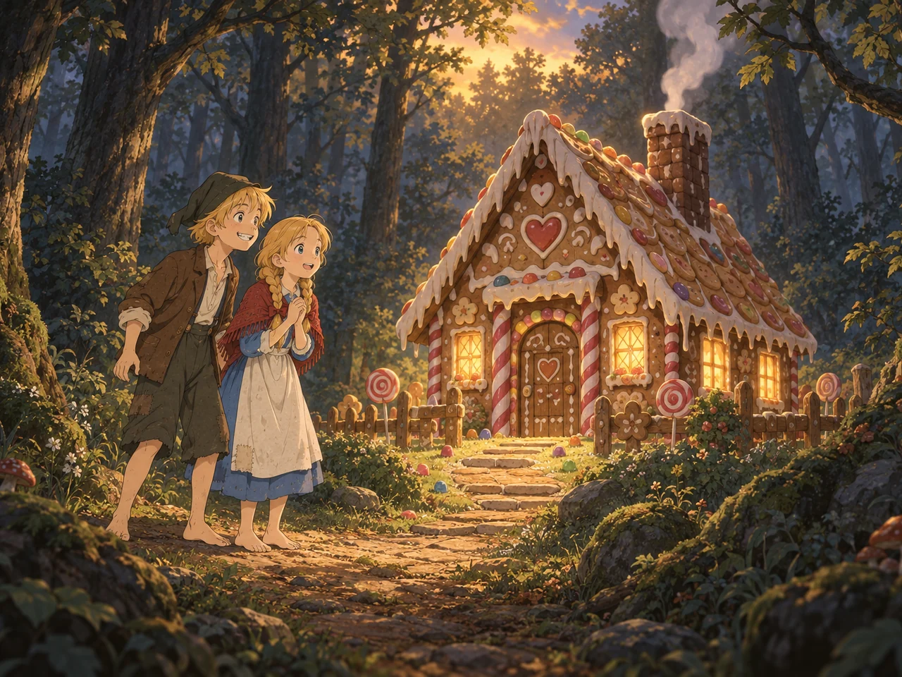 Hansel and Gretel: The Candy House illustration