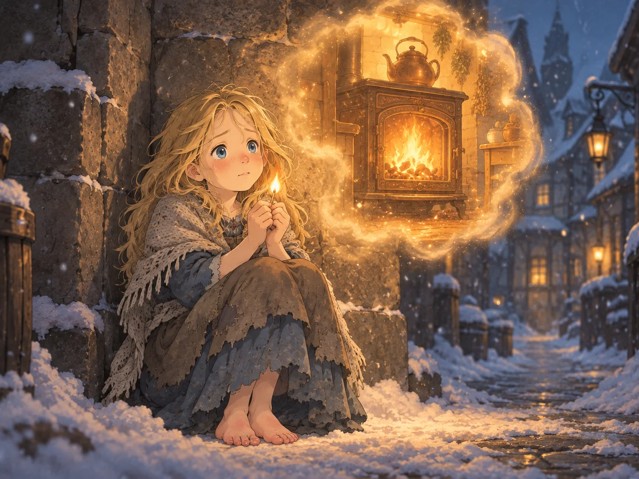 The Little Match Girl illustration
