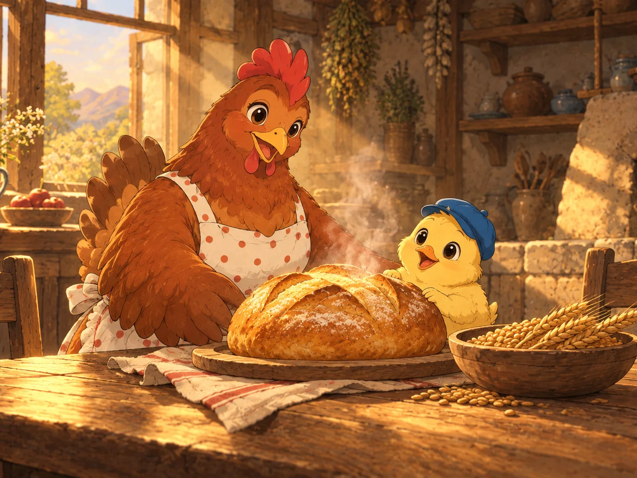 The Little Red Hen illustration