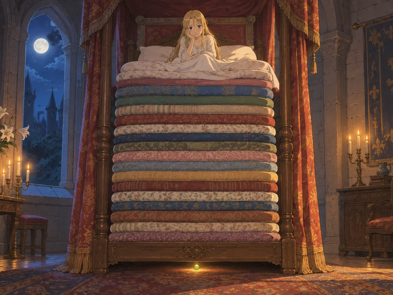 The Princess and the Pea illustration